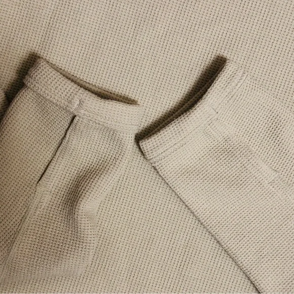 Janji Mens Small Waffleloft Long Sleeve Cozy Daily Running Layer Shirt in Dune - Picture 4 of 7